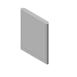 Šamotová deska zadní, střed. KV 025LN 01